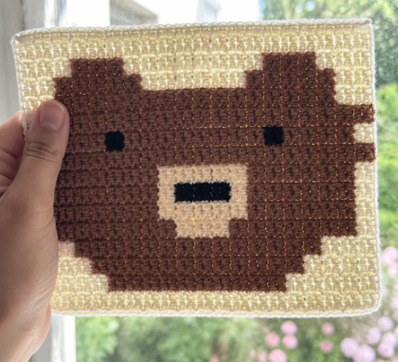 Bear Face (Mocha) — finished crochet piece inspiration