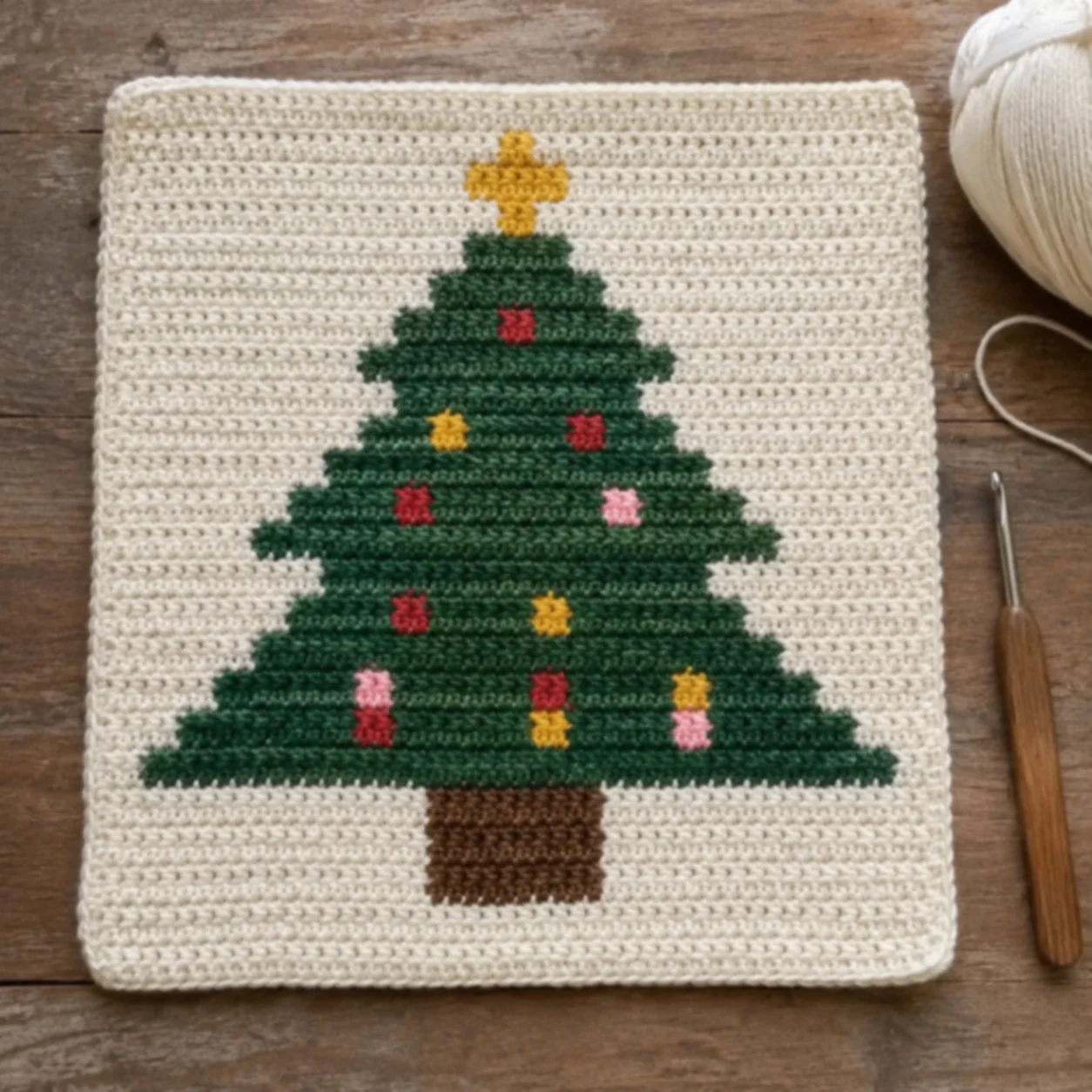 Christmas Tree — finished crochet piece inspiration