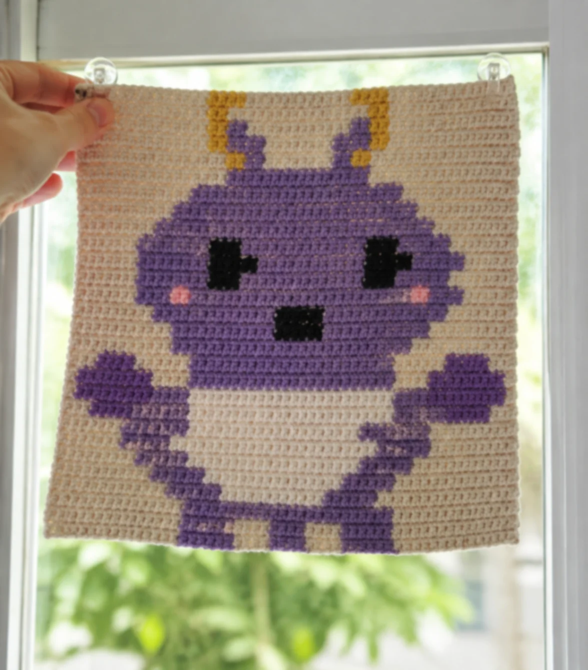 Purple Dragon — finished crochet piece inspiration