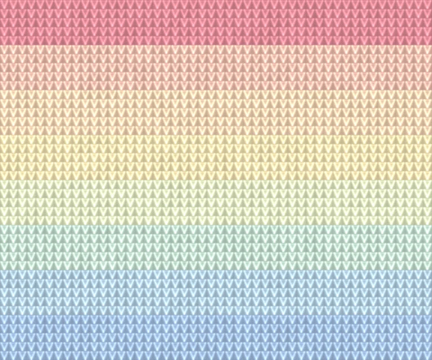 Temperature Blanket — Pastel Scale as worked crochet fabric — simulated stitch texture